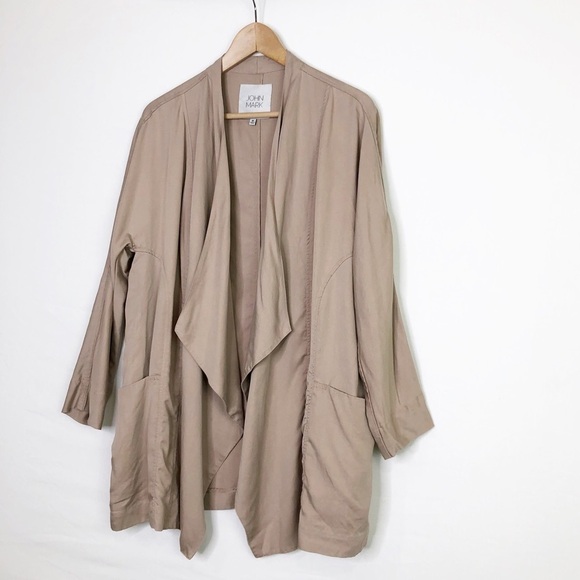 John Mark tan Open closure waterfall jacket - Picture 4 of 7